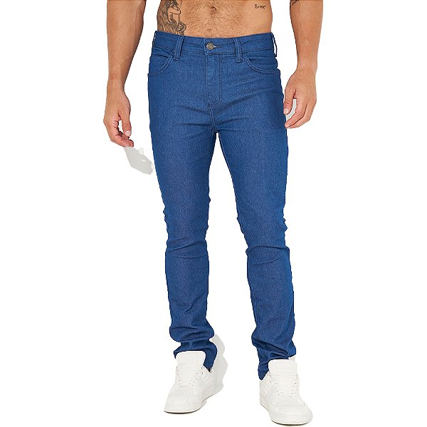 Calça Jeans Colcci Felipe Skinny Patch IN23 Azul Masculino